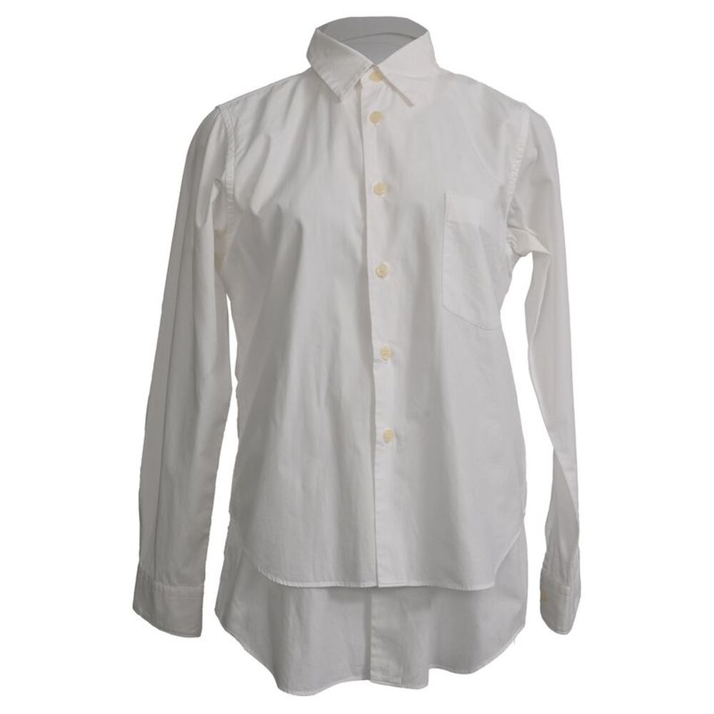 Black Comme Des Garçons Layered Shirt in White Cotton